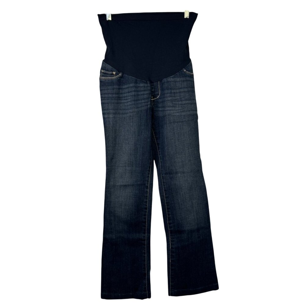 Indigo Blue Premium Denim Maternity Jeans With Belly Band Size S